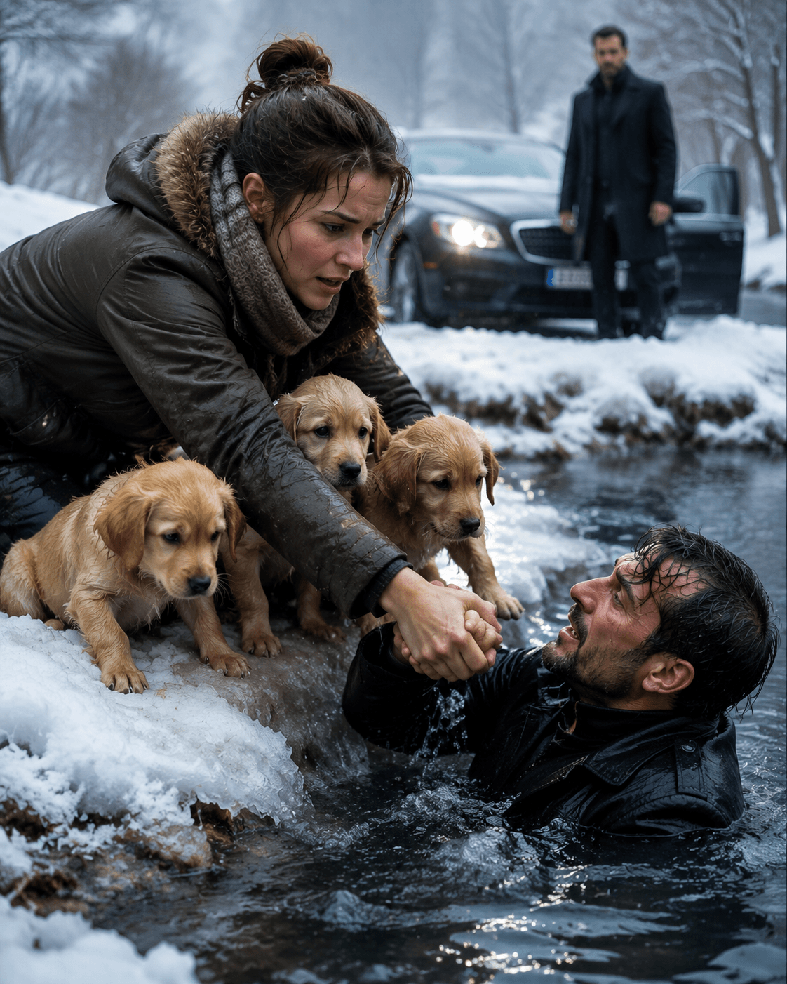 She Dragged Three Drowning Puppies…